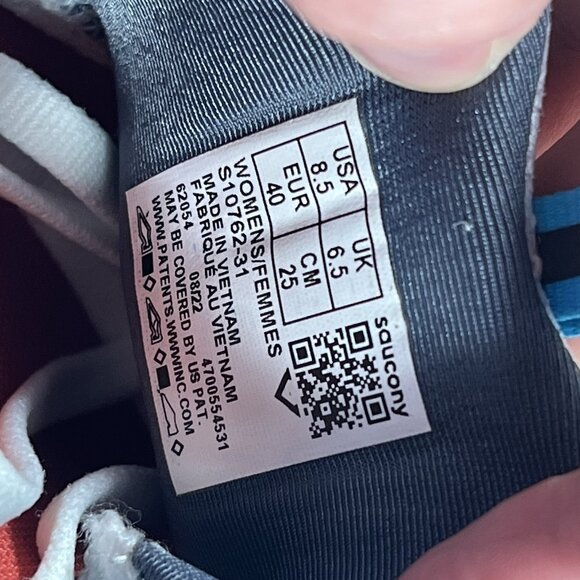 Saucony Omni 21 Women Size 8.5 Running Shoes White Blue Red S10762-31 - Picture 9 of 9